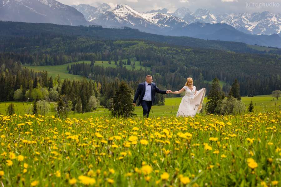 Plener ślubny, zakopane, tatry, sesja w górach, 